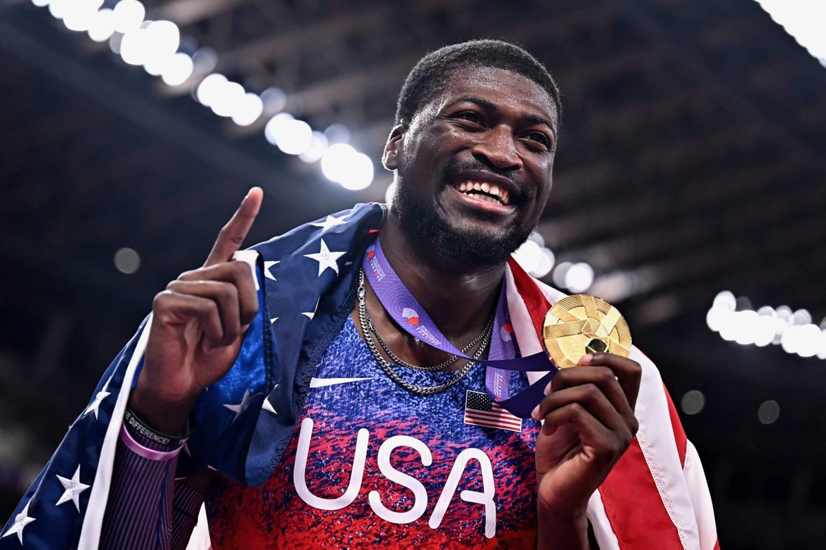 American Cordell Tinch wins 110m world gold as Grant Holloway bows out in semis