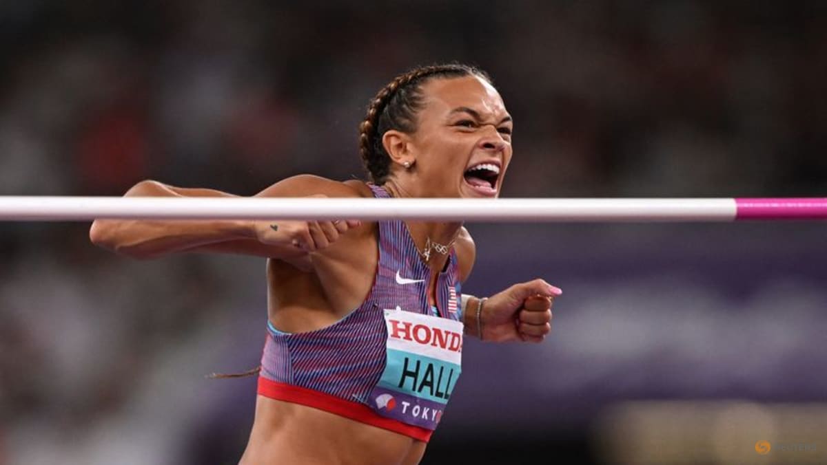 American Hall makes a statement on first day of heptathlon