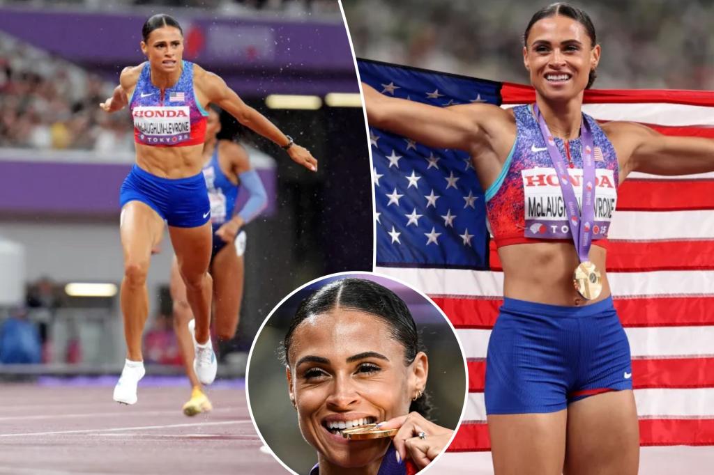 American Sydney McLaughlin-Levrone wins 400m world title by two...