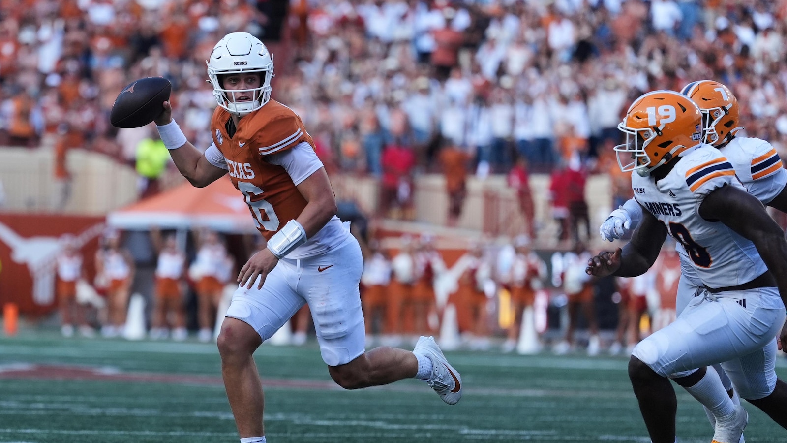 Arch Manning promises to improve as Texas prepares for its last game before SEC play
