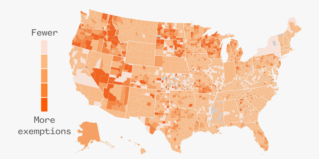 Behind the data: Tracking the rate of vaccination and school exemptions across the U.S.