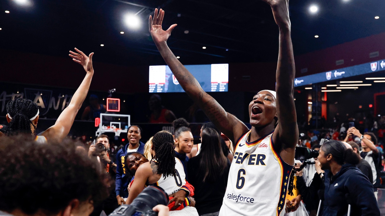 Boston has go-ahead basket with 7.4 seconds left as Fever beat Dream 87-85 to reach WNBA semifinals