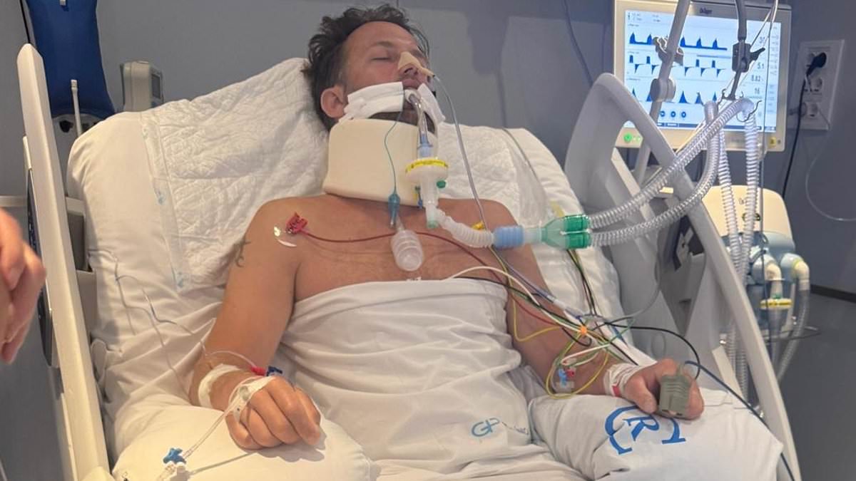 Brit father-of-two, 37, is left quadriplegic after snapping his spine