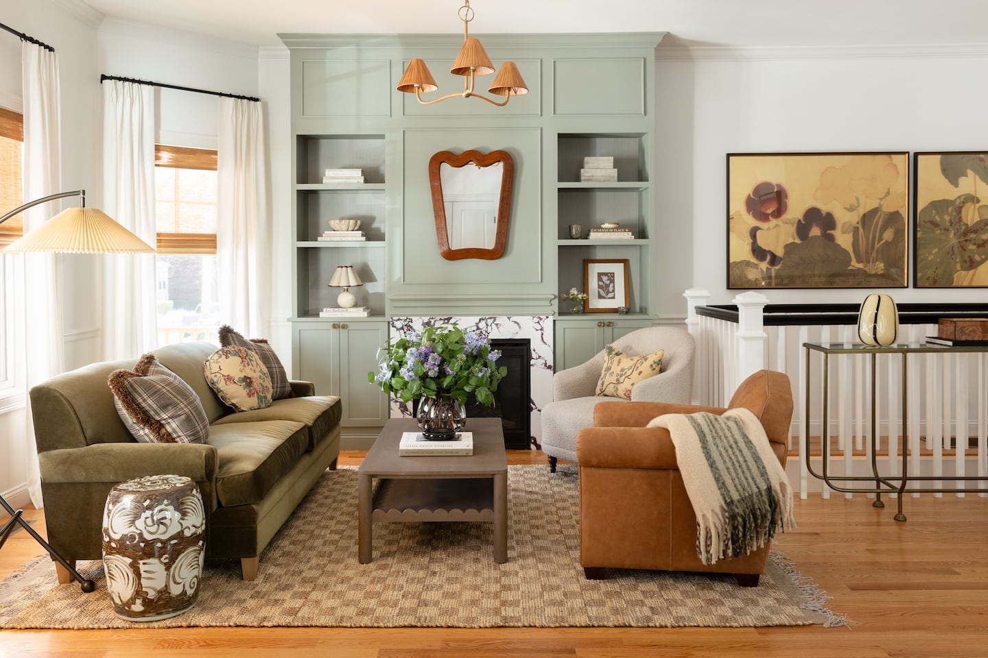 Brookline living room redesign showcases vintage European style - The Boston Globe
