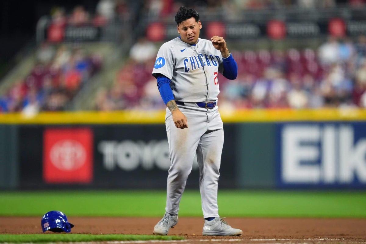 Cubs rookie Ballesteros OK after being struck in helmet by deflected 105-mph line drive