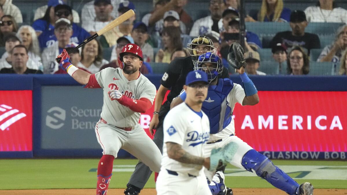 Dodgers fall to Phillies in extra innings, hinder chances of earning playoff bye