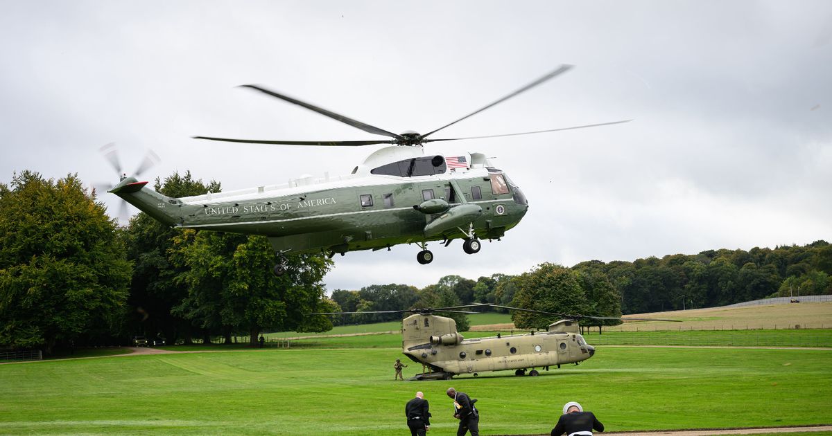 Donald Trump's helicopter forced to make emergency landing in UK