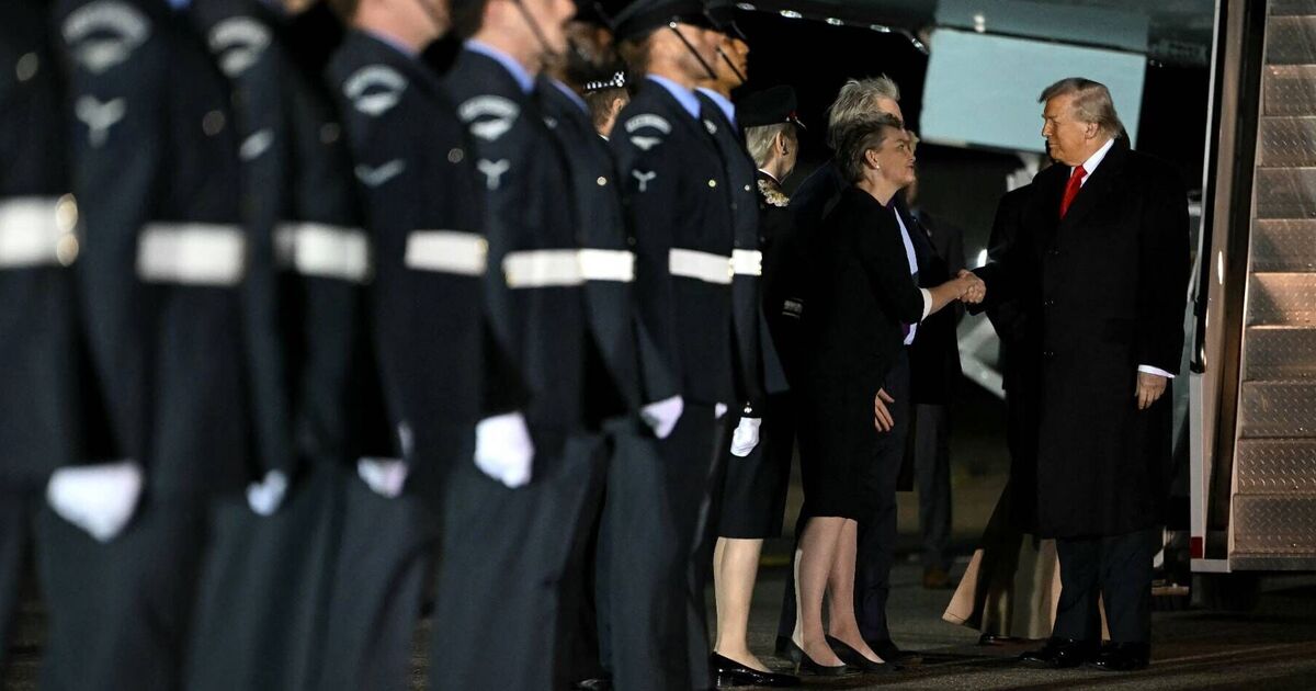 Donald Trump shares awkward handshake with Yvette Cooper after criticism