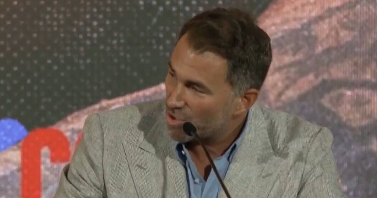 Eddie Hearn rages at Chris Eubank Jr as Ricky Hatton tribute halted