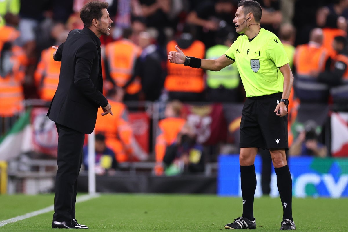 Enraged Diego Simeone sees red for altercation with Liverpool fan after late winner