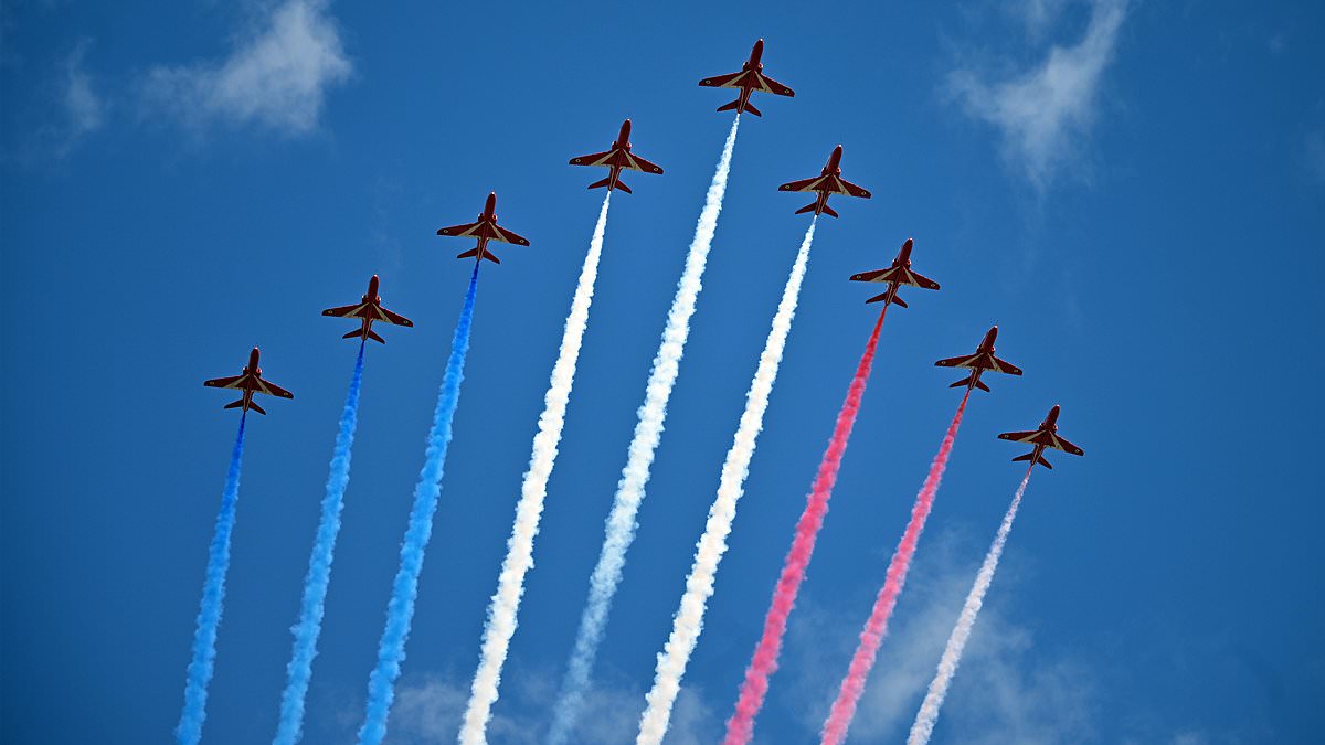 How to watch Trump flypast: Time, route and how to track Red Arrows