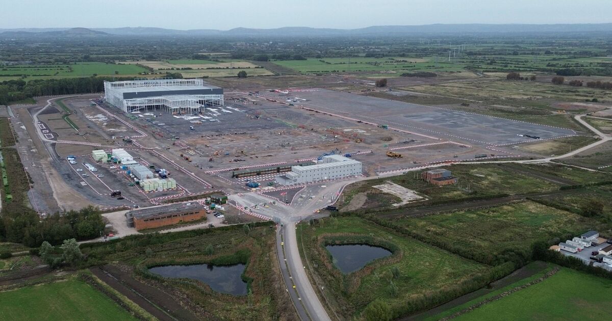 Incredible images show progress of UK's largest electric vehicle battery plant