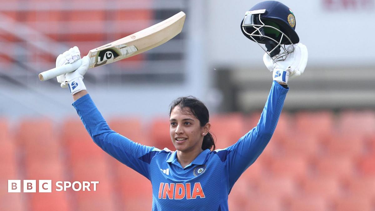 India v Australia: Smriti Mandhana hundred helps hosts to series-levelling win in second ODI