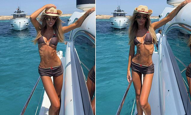 Influencer sparks concern as she shows off her thin frame in a bikini