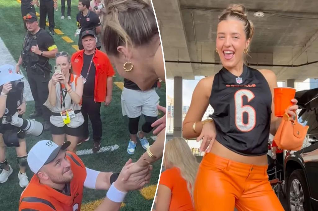 Jake Browning has special moment with fiancée after Bengals heroics:...