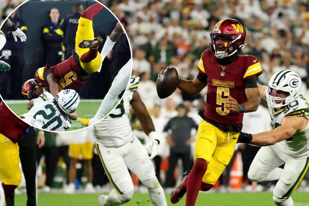 Jayden Daniels' Week 3 status iffy with surprise Commanders injury...