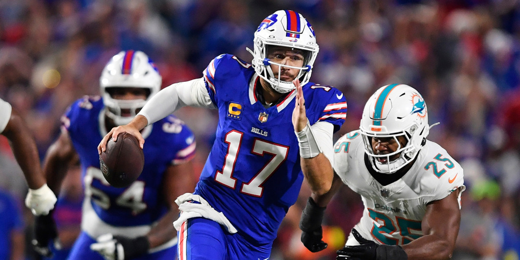 Josh Allen's 3 TD passes and Terrel Bernard's pick secure Bills' 31-21 win over Dolphins