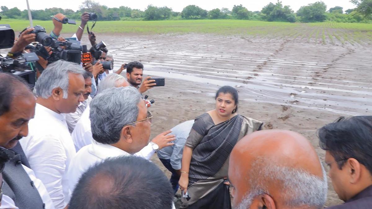 Karnataka CM visits rain-affected areas in Kalaburagi, interacts with distressed farmers