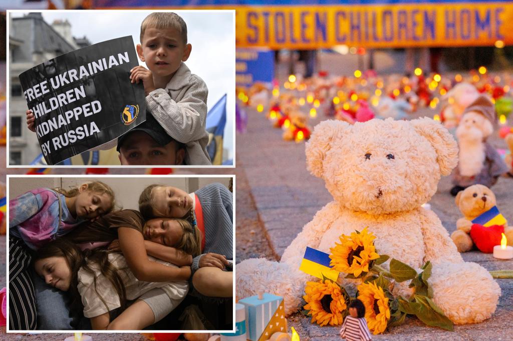 Kidnapped Ukrainian children have been taken to more than 200 Russian...