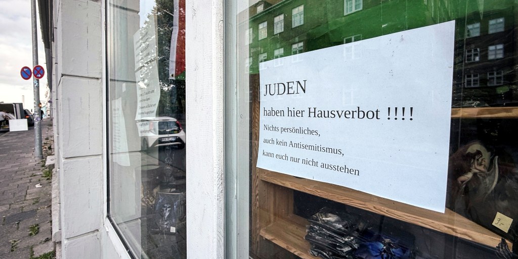 Local leaders appalled after antisemitic sign posted by shop owner in Germany