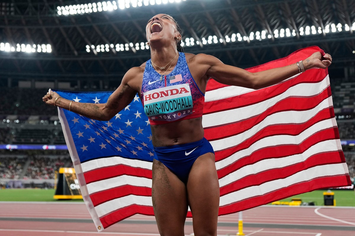 Long jumper Tara Davis-Woodhall explains tears during national anthem: 'I do believe in my country'