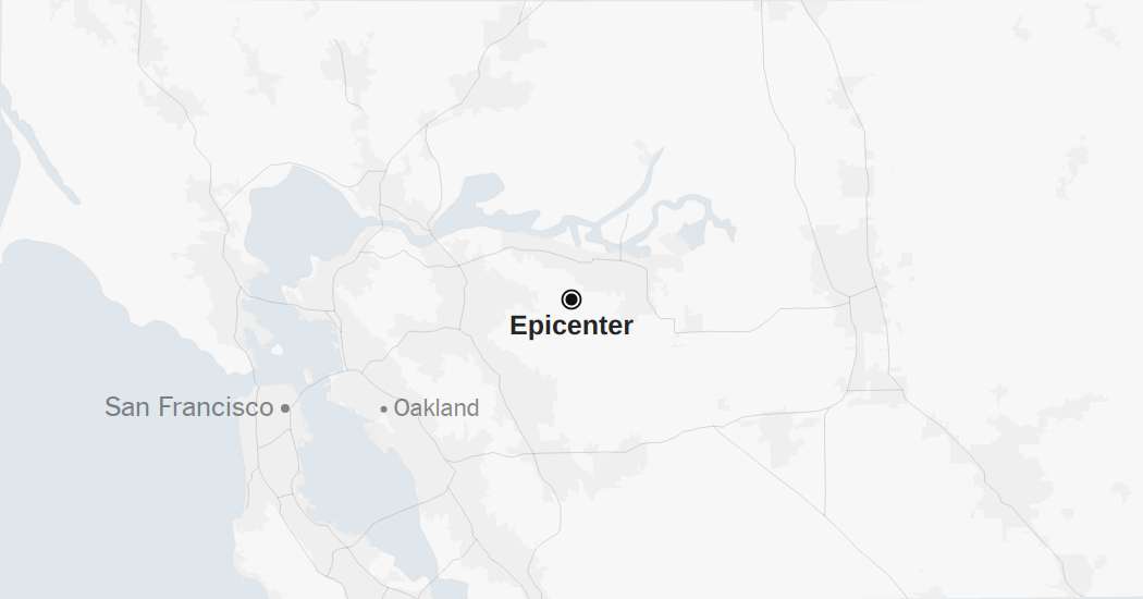 Map: 3.5-Magnitude Earthquake Strikes the San Francisco Bay Area