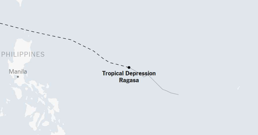 Maps: Tracking Tropical Depression Ragasa