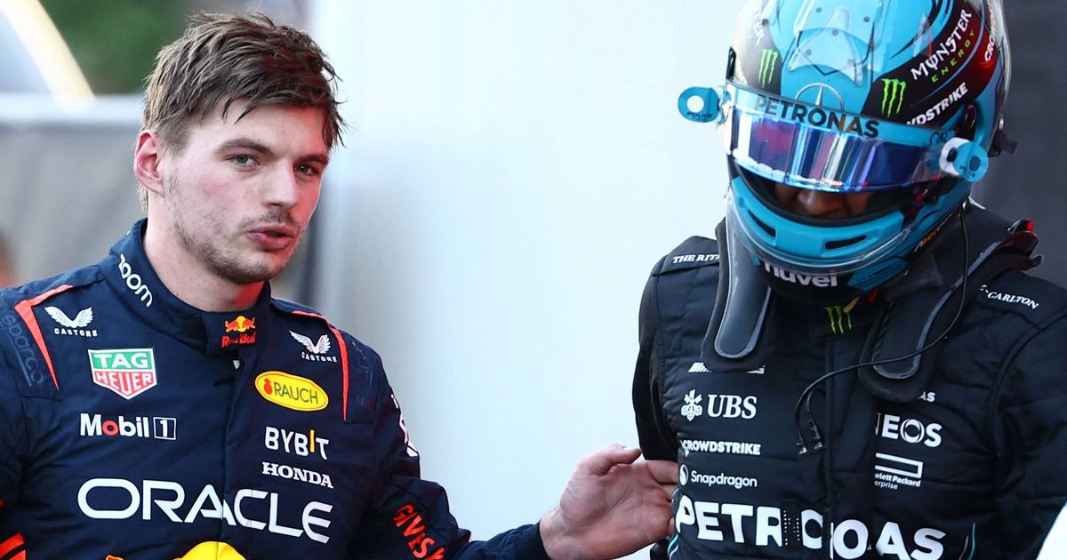 Max Verstappen's furious George Russell outburst in Azerbaijan after Mercedes crash - The Mirror