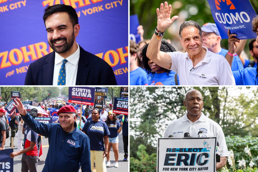 Mayor Eric Adams, Andrew Cuomo buried below Zohran Mamdani, Curtis...