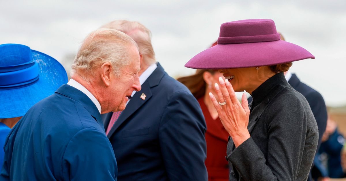 Melania Trump shocks royal fans with rare gesture as she greets 'pen pal' Charles - The Mirror