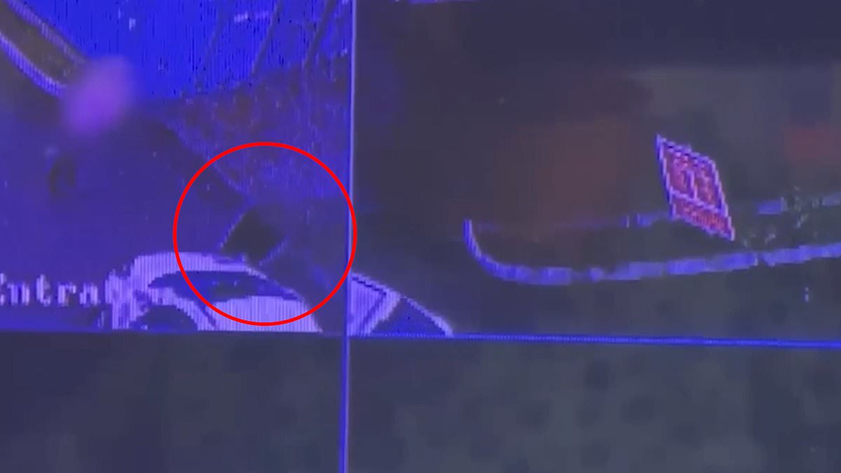 Moment pensioner deliberately drives his car into elderly neighbour