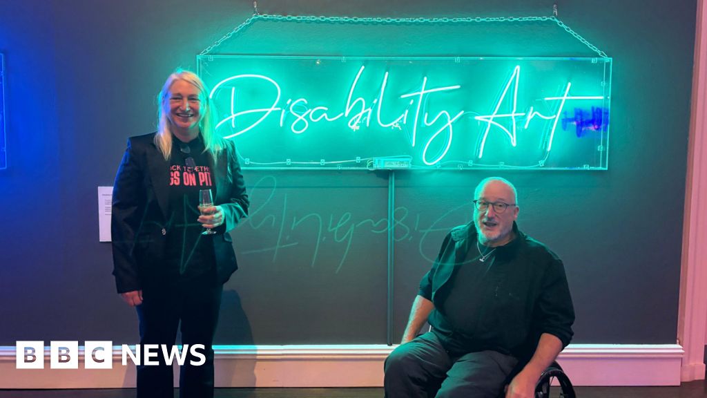 Neon lights exhibition by disabled artist opens in Shrewsbury