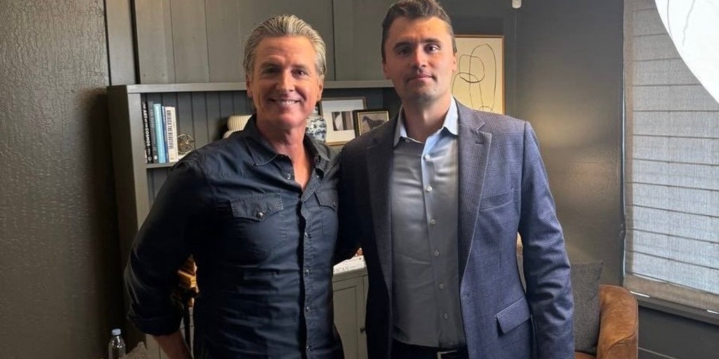 Newsom says he kept in touch with Charlie Kirk since podcast, called him 'gracious'