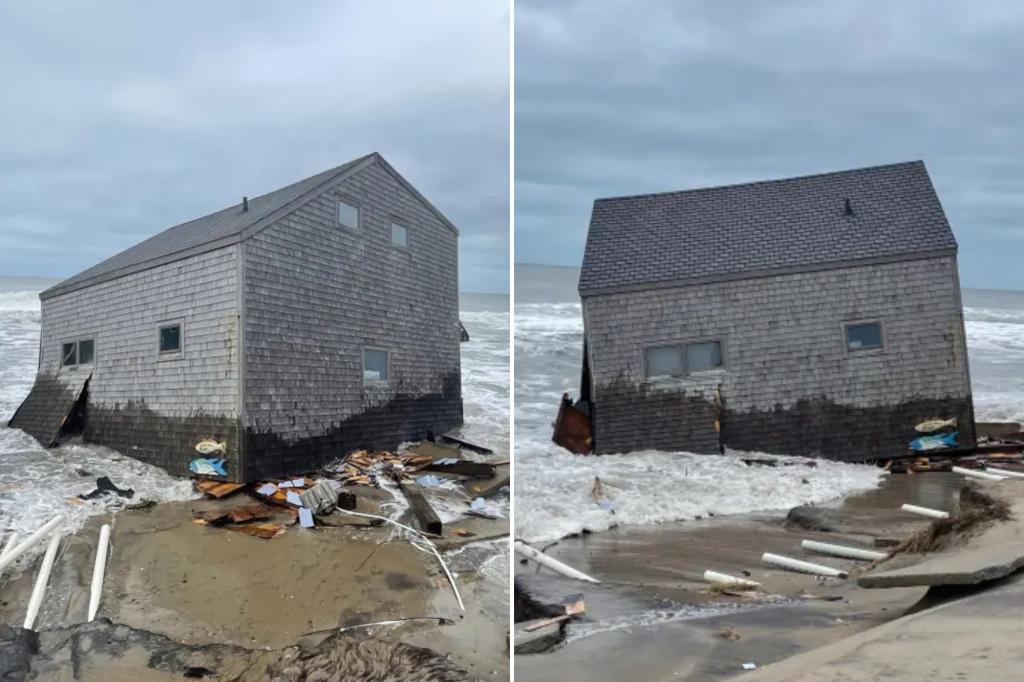 North Carolina beachfront house collapses into surf  --  the 12th...