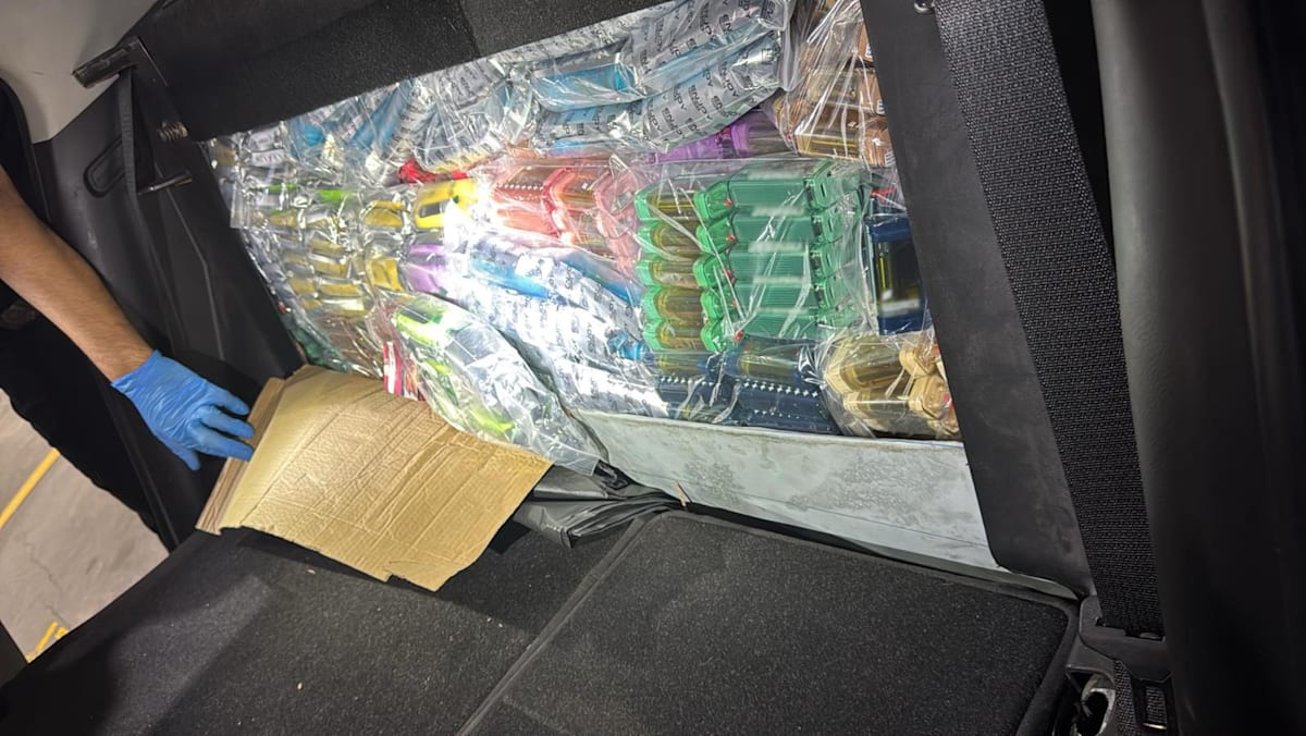 Over 1,100 vapes found hidden in modified back seat of car at Woodlands Checkpoint