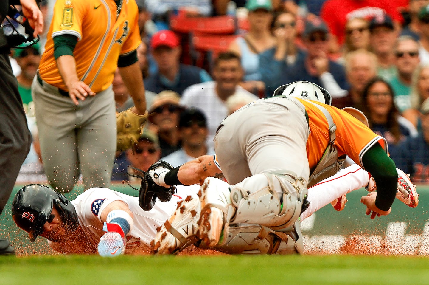 Pair of Trevor Story errors prove costly as Red Sox lose series finale to Athletics at Fenway Park - The Boston Globe