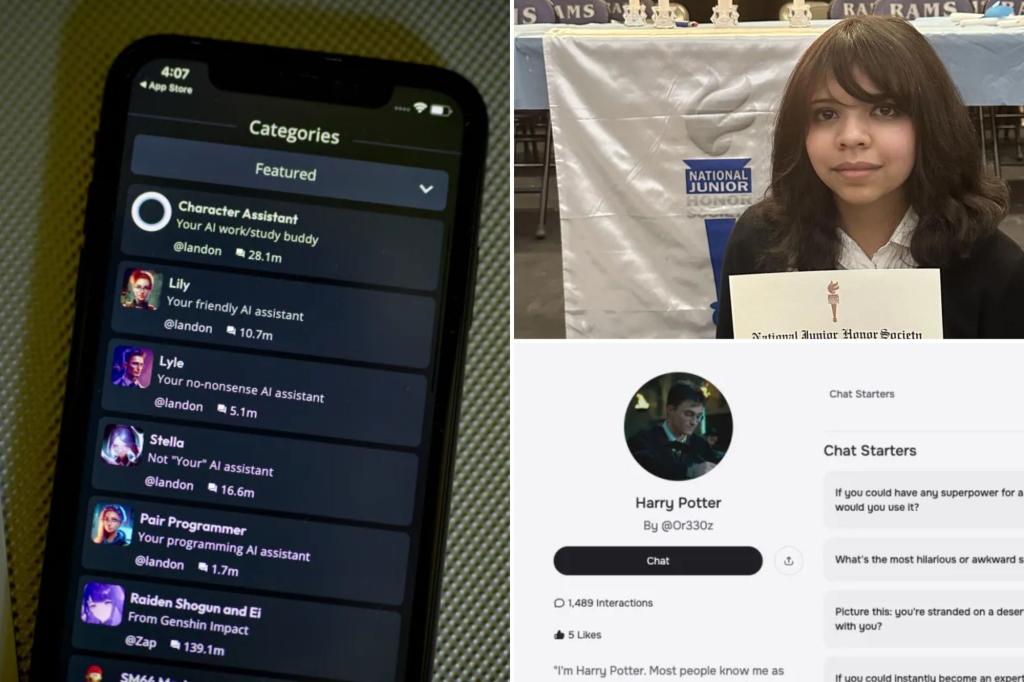 Parents sue Character AI -- firm behind 'Harry Potter' chatbots --...