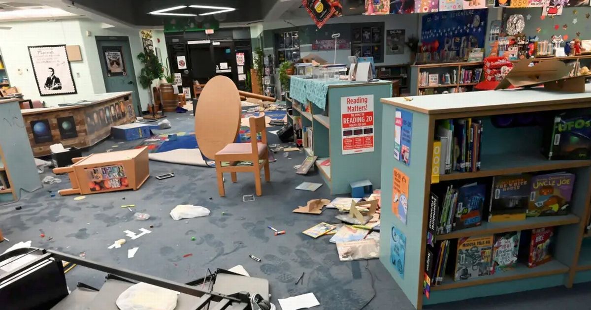 Pupils DESTROY school library with £37k damage before their own mums turn them in - The Mirror