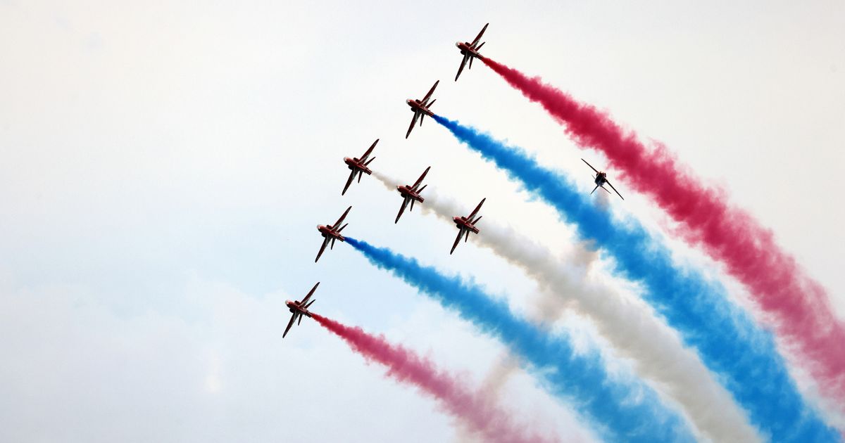 Red Arrows flight path today mapped ahead of Trump state visit Windsor flypast - The Mirror