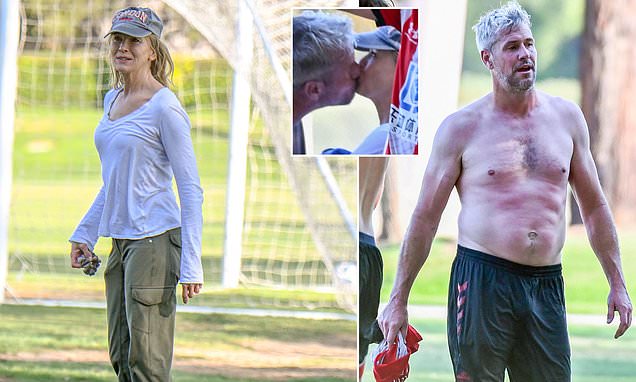 Renee Zellweger passionately kisses boyfriend Ant Anstead at soccer