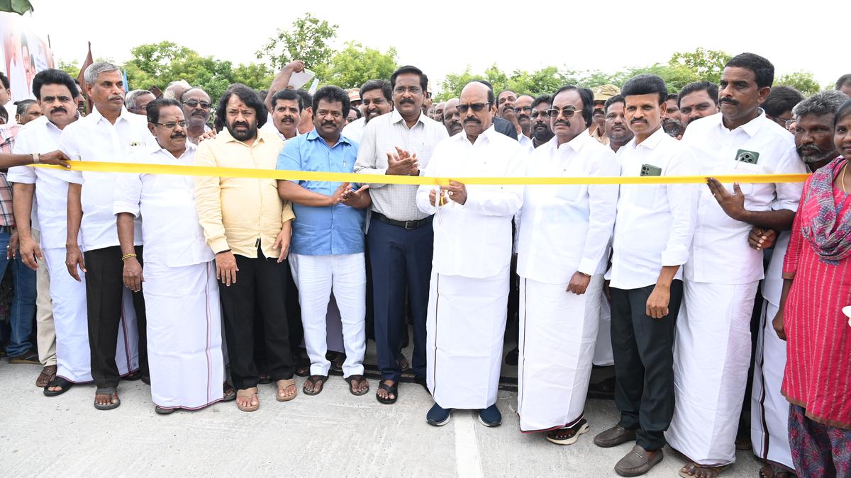 Residents cheer opening of two high-level bridges across Then Pennai river in Tiruvannamalai