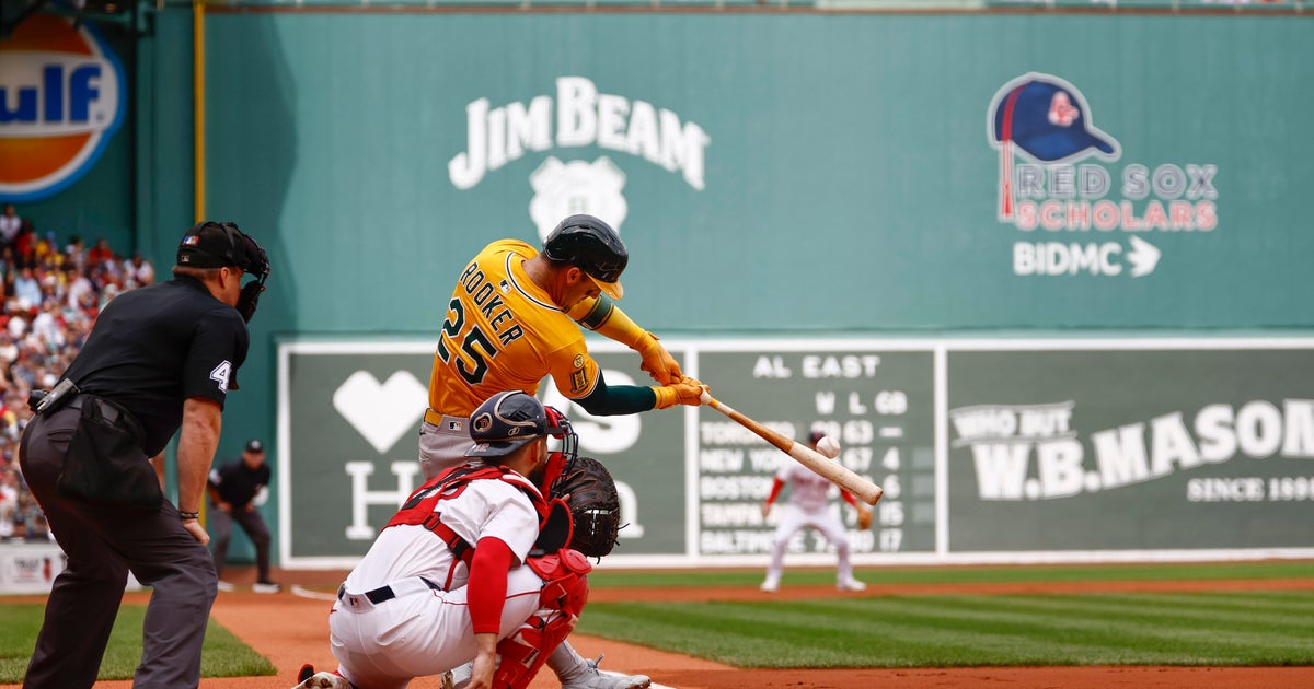 Rooker's 30th home run powers A's to 5-3 win over slumping Red Sox