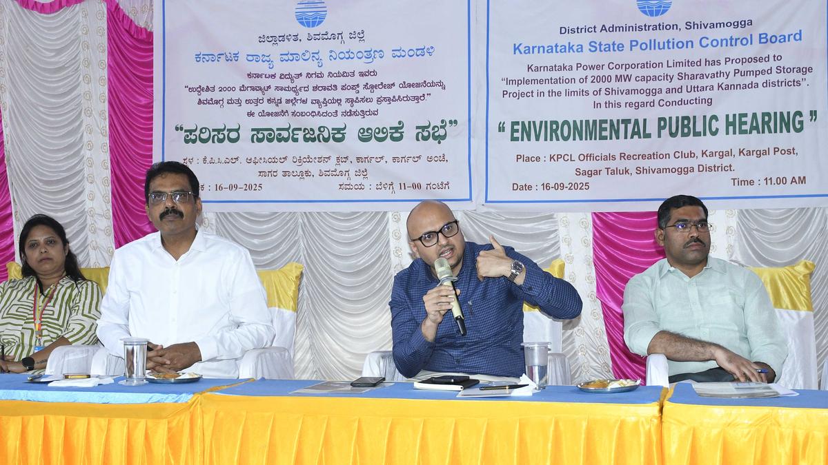 Sharavathi Pumped Storage Project opposed at environmental public hearing