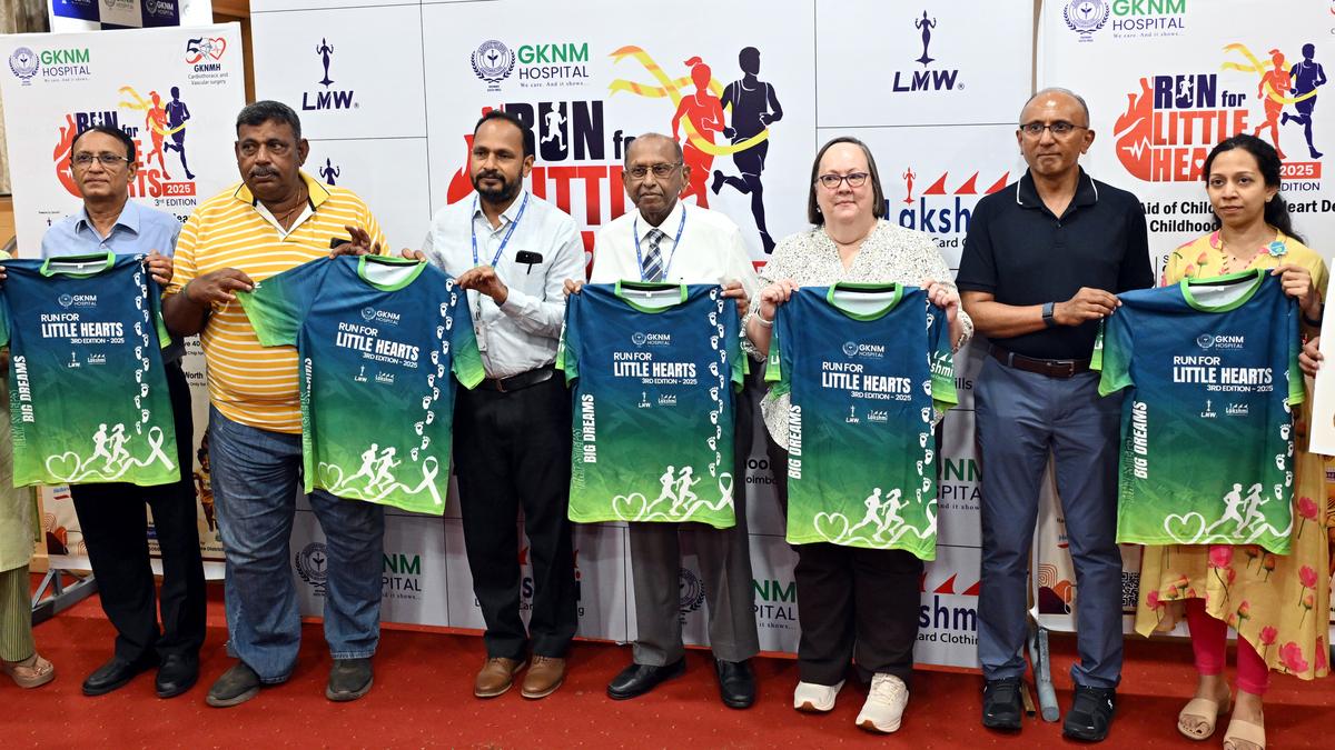T-shirts, medals unveiled for 'Run for Little Hearts' marathon in Coimbatore