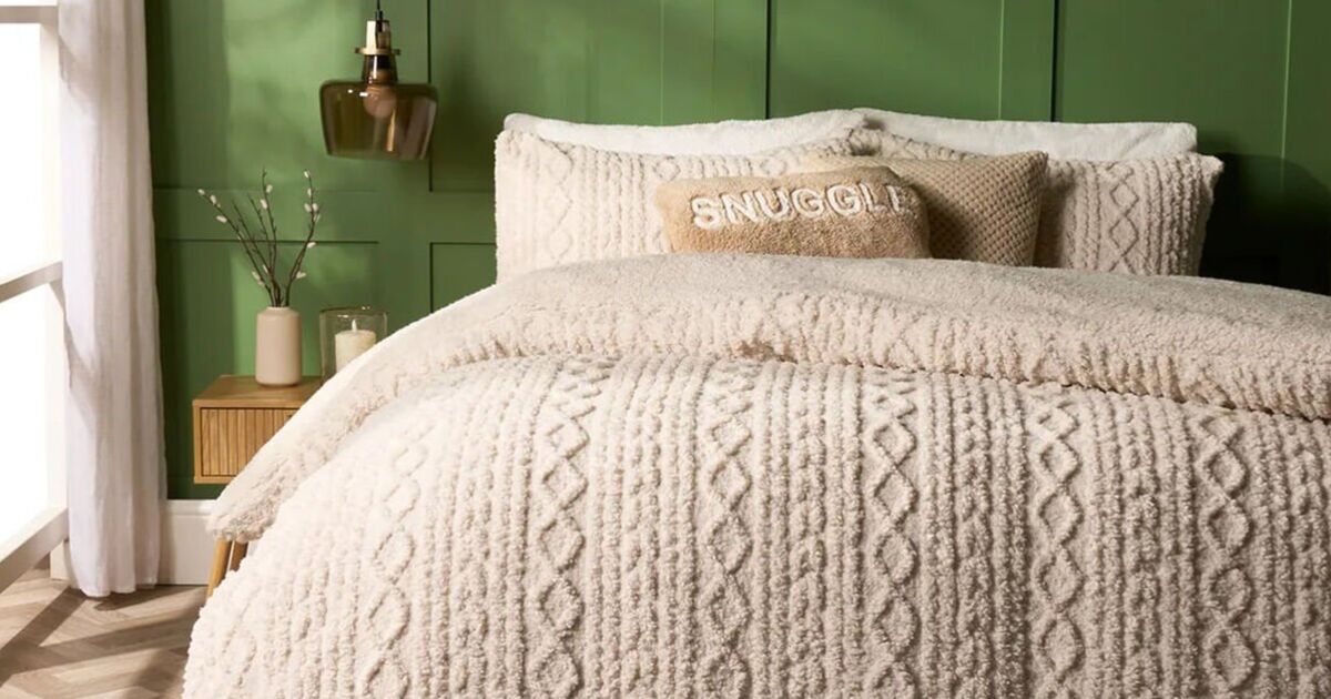 This fleece-lined duvet set is perfect for colder nights and it's on sale