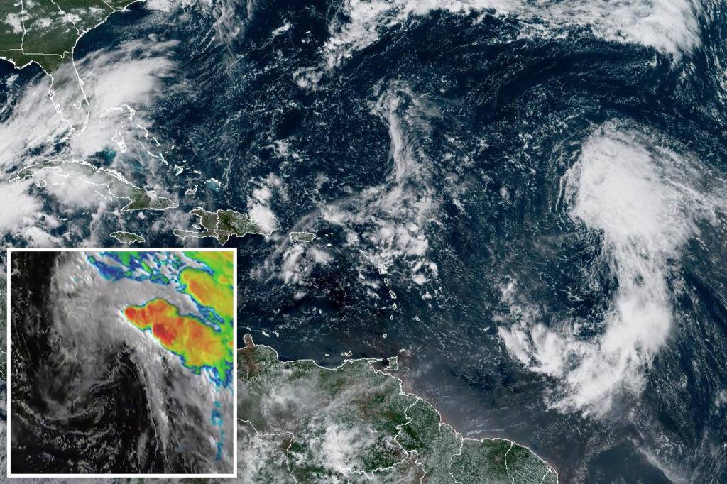 Tropical Storm Gabrielle 'struggling' over Atlantic but forecast to...