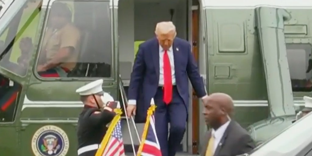 Trump forced to transfer helicopters after Marine One suffers 'minor hydraulic issue' in UK