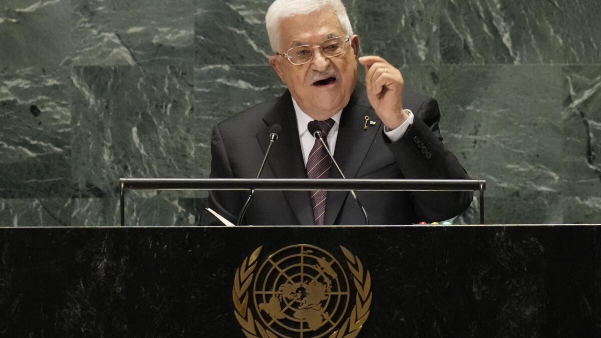 U.N. to let Palestinian leader address General Assembly by video after visa denial