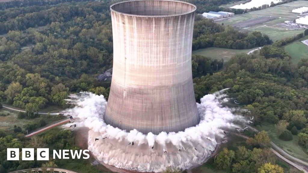 Watch: Moment nuclear cooling tower is demolished