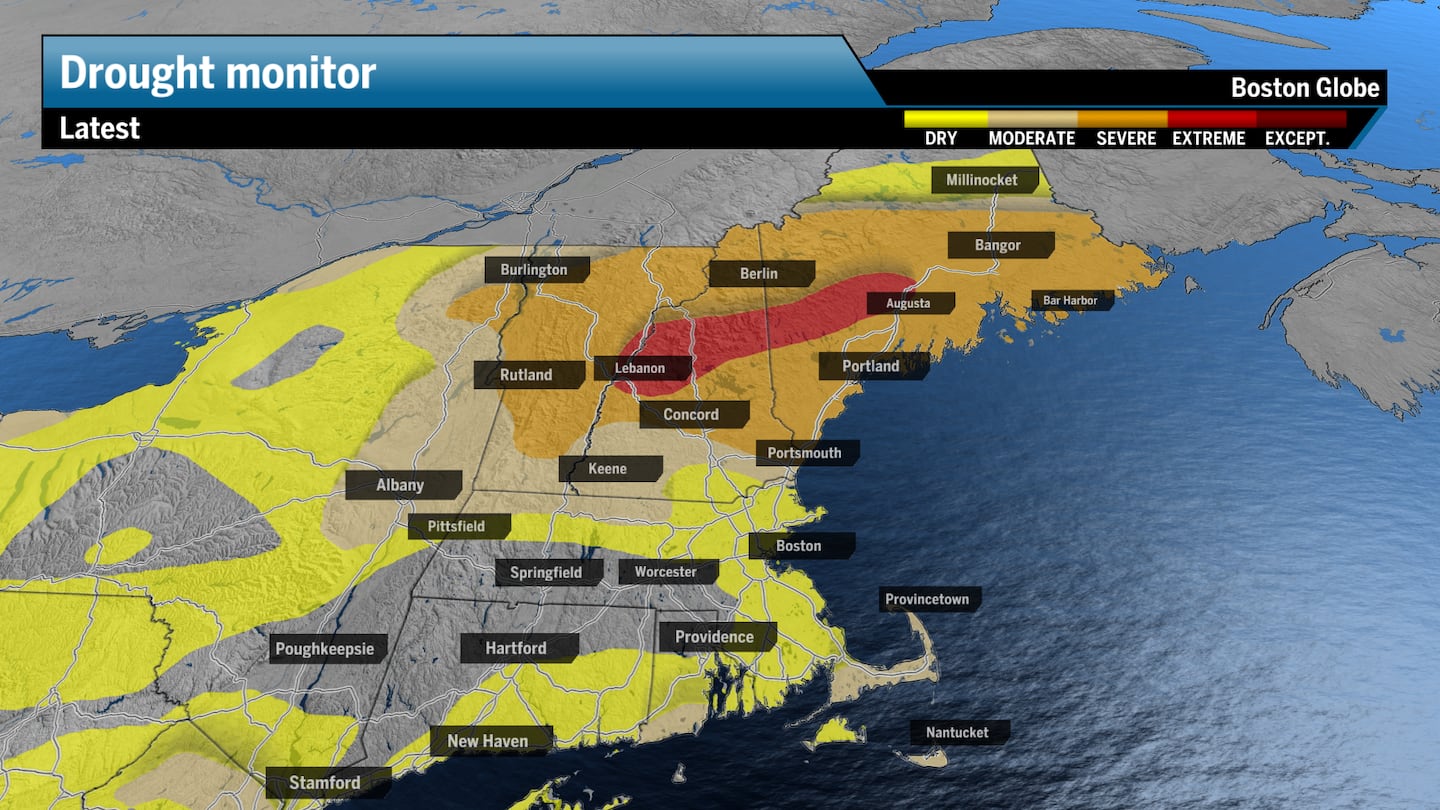 Where's all the rain? Drought conditions worsen across New England, especially up north. - The Boston Globe
